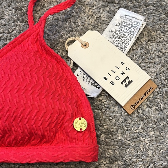 Billabong | NWT Chasing Tides Ceci Triangle Bikini Top in Fuego - Picture 6 of 12